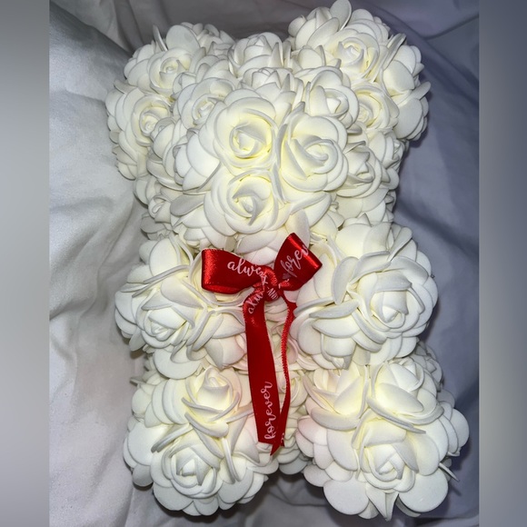 Foam teddy bear, artificial flower rose bear! - Picture 8 of 9